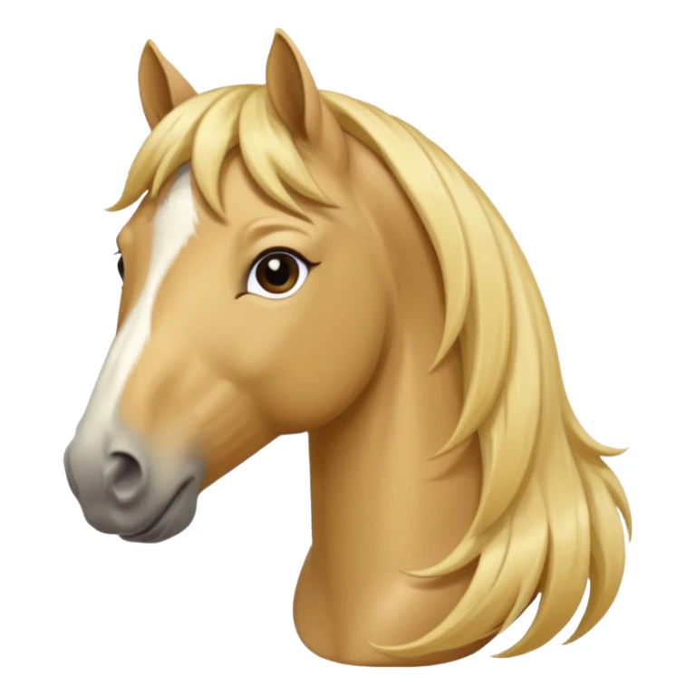horse with long blonde hair sticker