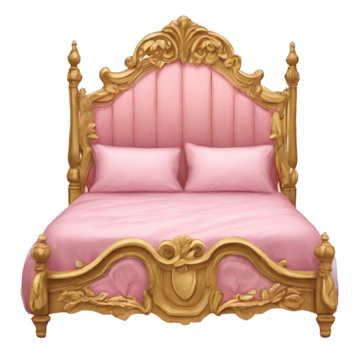 antique ornate pink and gold bed sticker