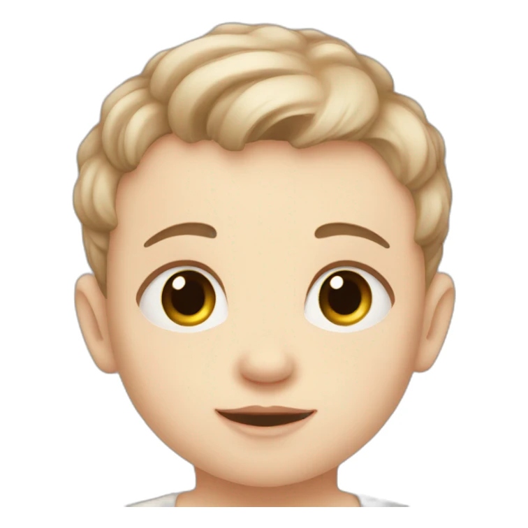 Pale Baby boy with brown eyes sticker