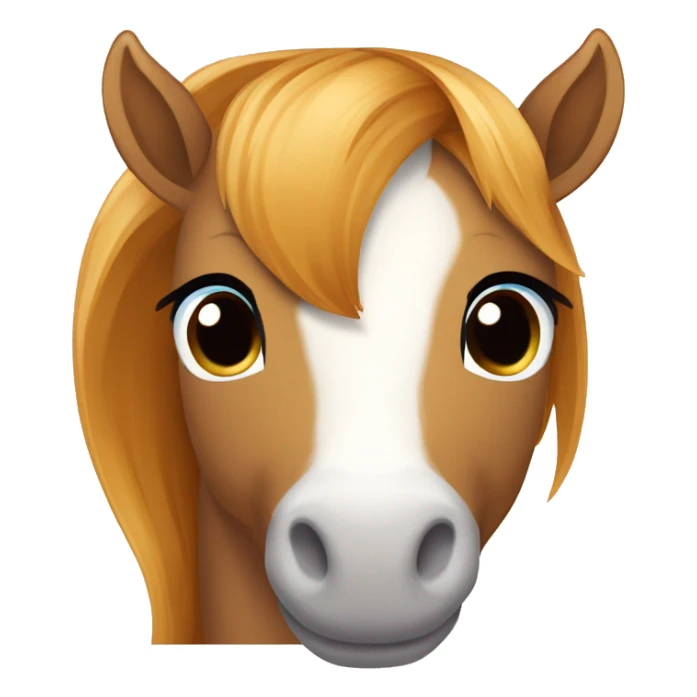 Poney de taille moyenne avec seulement la  couleur caramel sticker