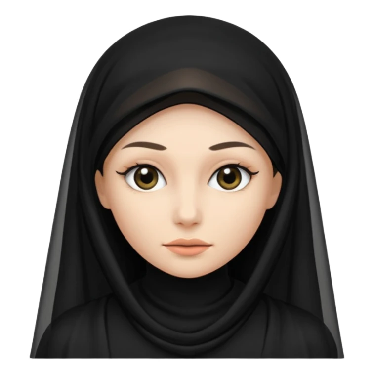 shaman woman in black clothes black veil sticker