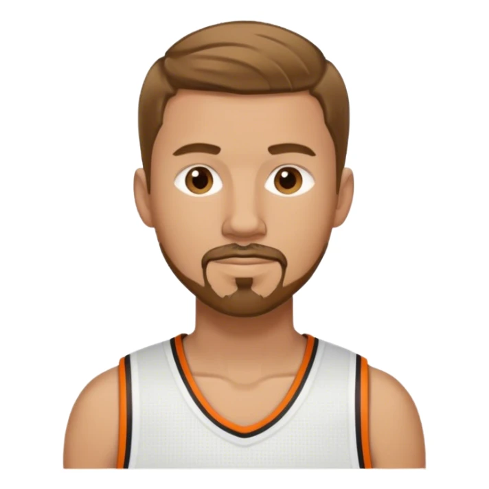  white male basketball player with short light brown hair and goatee sticker