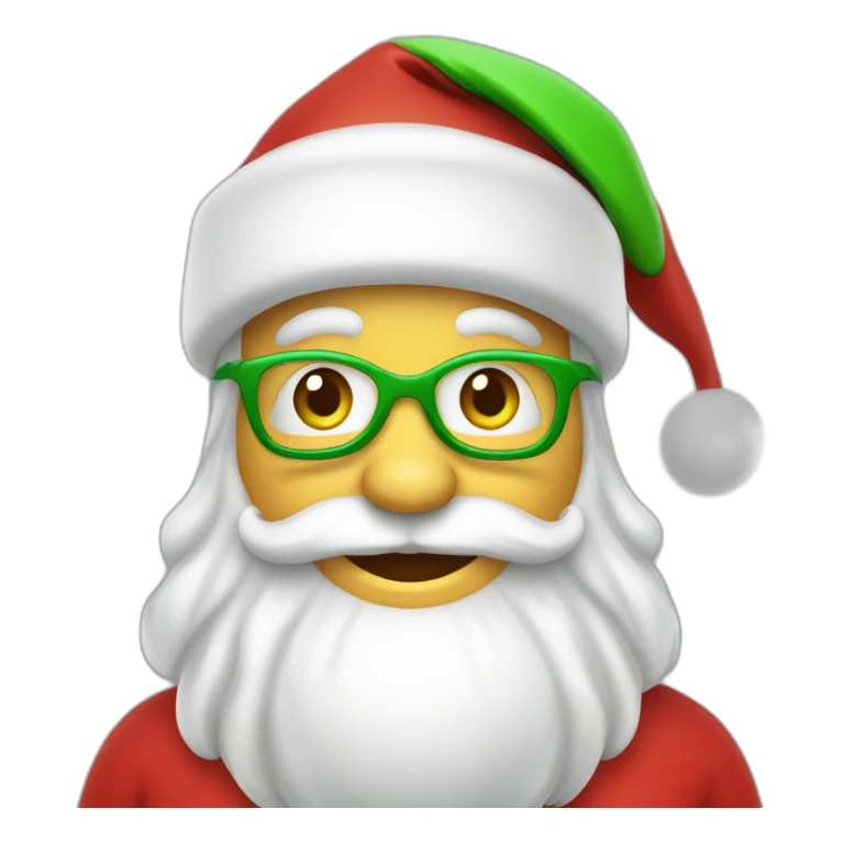cheerful Santa Claus with a green hat  sticker