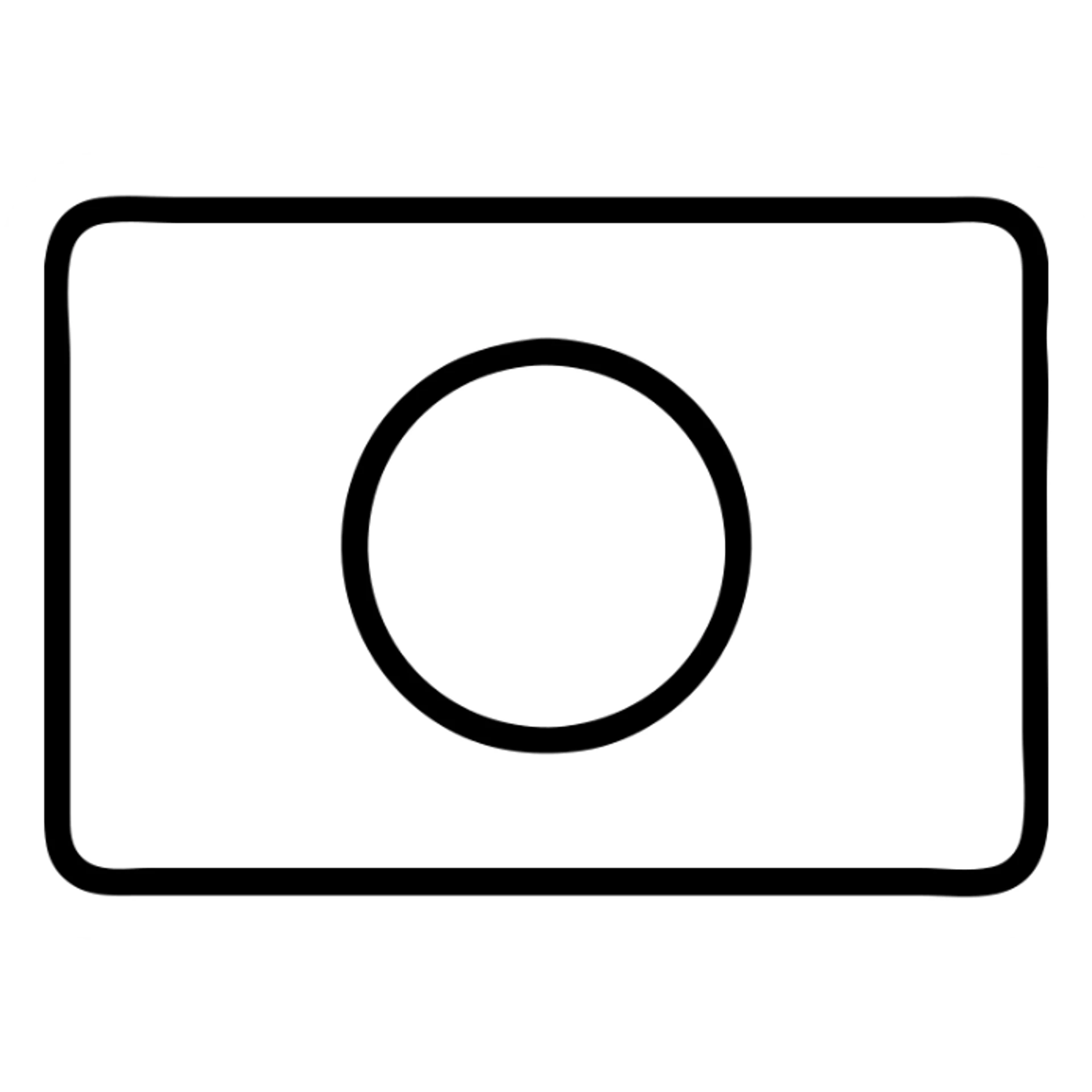 modern Japanese flag with white rectangle and red circle sticker