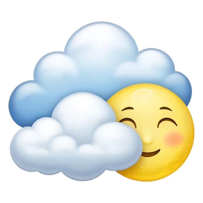 Yellow Moonlight and mini cloud left and right side with beautiful finish  sticker