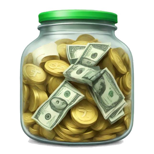 a jar full of money sticker