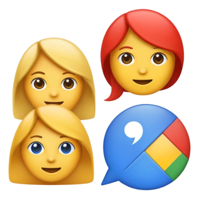 emoji of the Wokki Chat logo, and Google logo, and Microsoft logo sticker