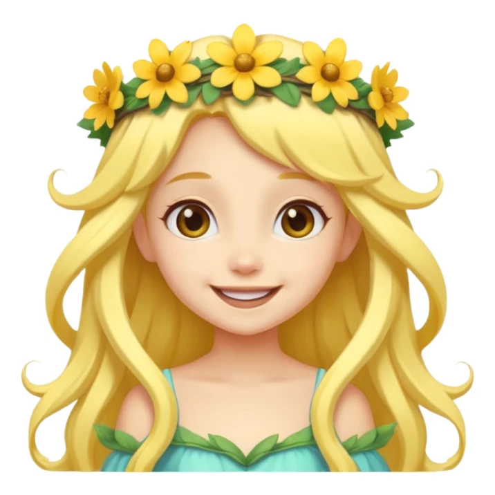 Cute Yellow skin fairy girl sticker