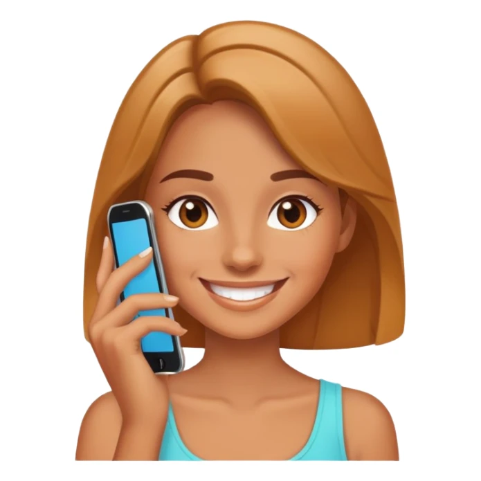 girl in love on phone sticker