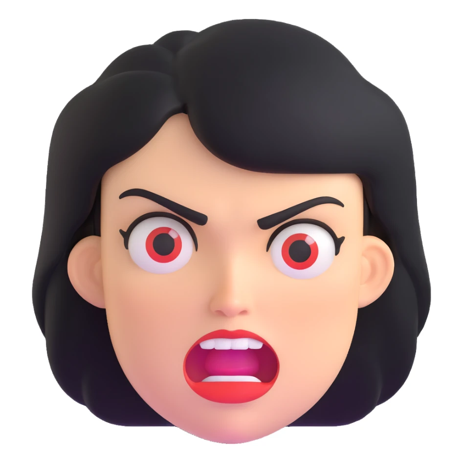 angry mom face sticker
