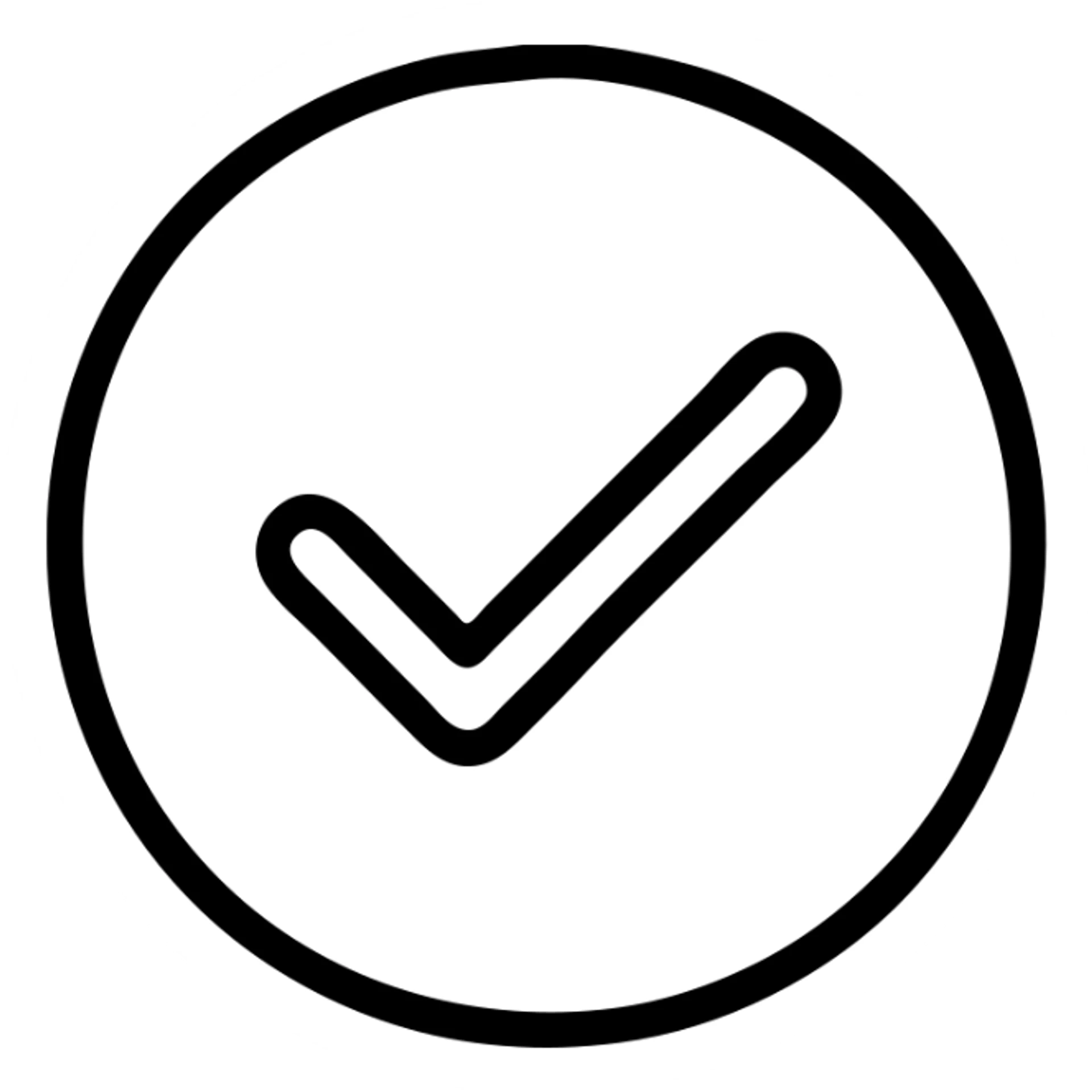 facebook verified badge, blue checkmark in a circle, outlined icon style sticker