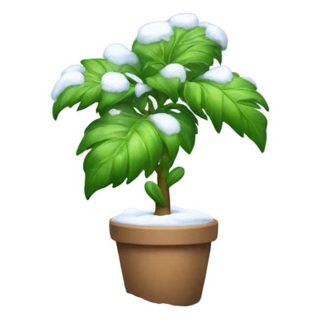 plant with an absurd amount of snow on i sticker