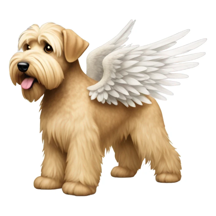 Wheaten terrier with wings sticker