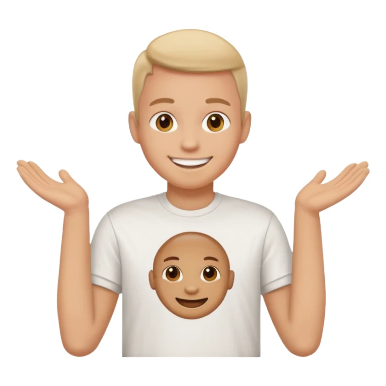 fais moi  un emoji avec un logo sur le tshirt sticker