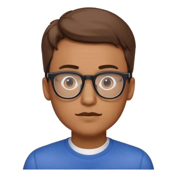 sigma male with nerdy glasses, confident pose sticker