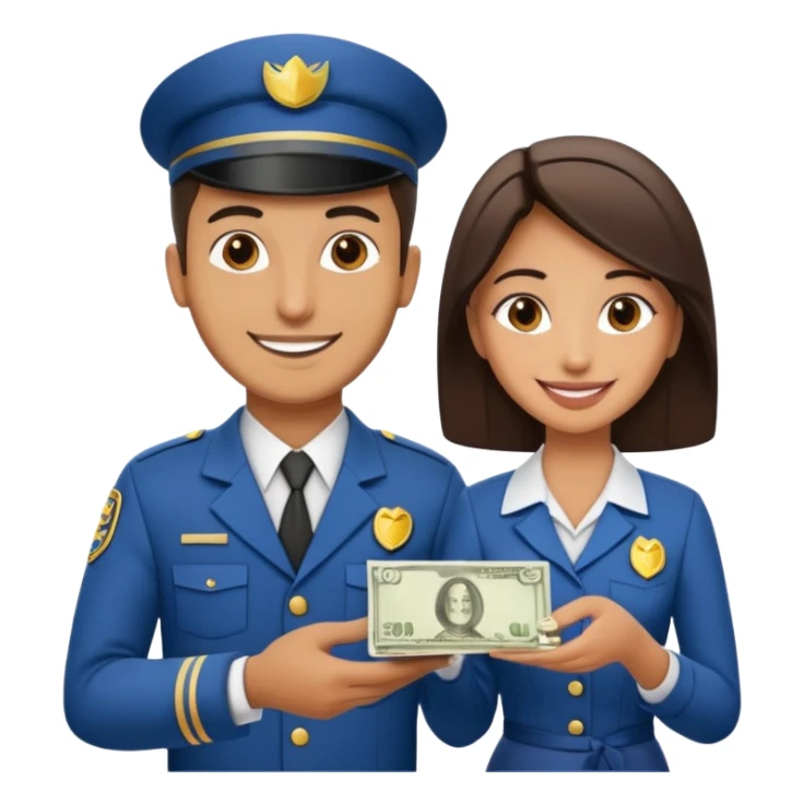 an Arab man handing cash to a waitress sticker