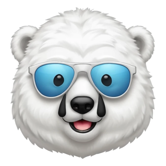 Polar bear with sunglasses sticker