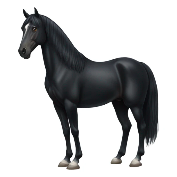 Majestic black horse, full body sticker