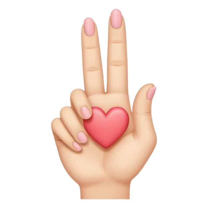hand korean finger heart emoji sticker