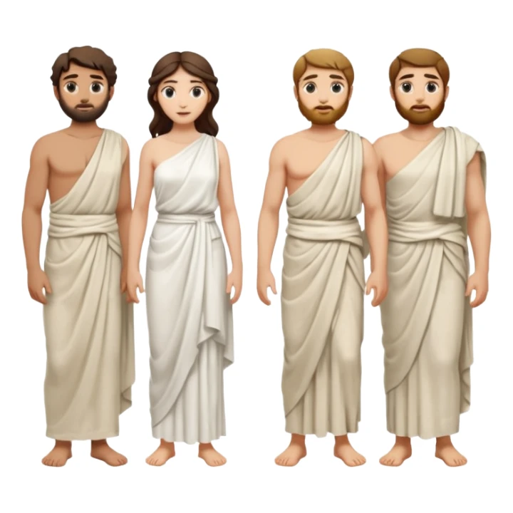group of ancient greek men and women sticker