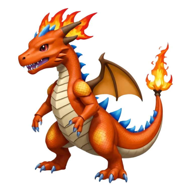 Shiny Koraidon-Marowak-Charizard-Gabite-Fakémon-hybrid-creature (full body)  sticker