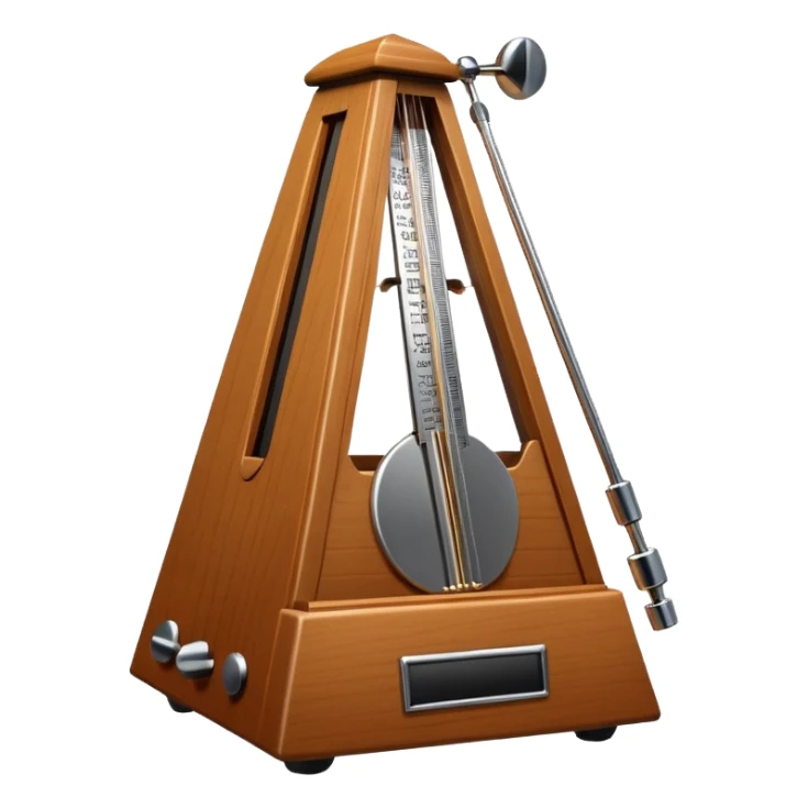 classic wooden metronome with swinging arm sticker