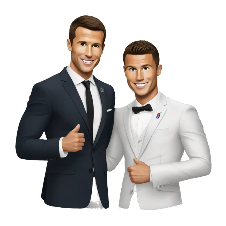 Macron et Cristiano Ronaldo  sticker