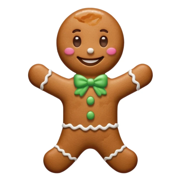 Omino di pan di zenzero con solo glassa bianca  sticker