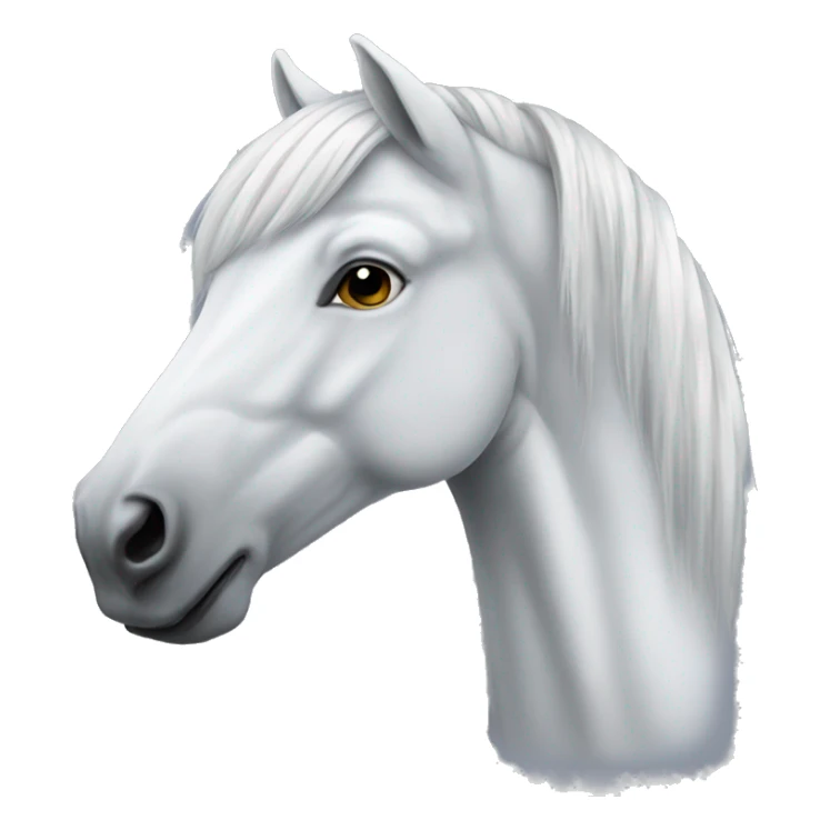 White horse with gray hair sticker