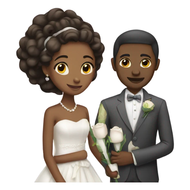 A girl marries her beloved sticker