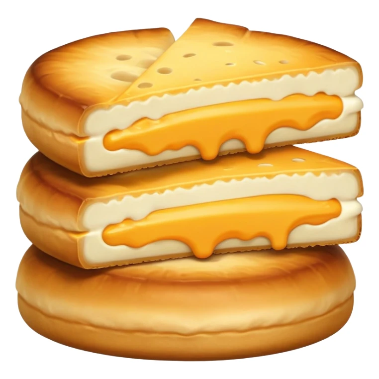 poğaça with a visible cheese filling, cute and inviting sticker