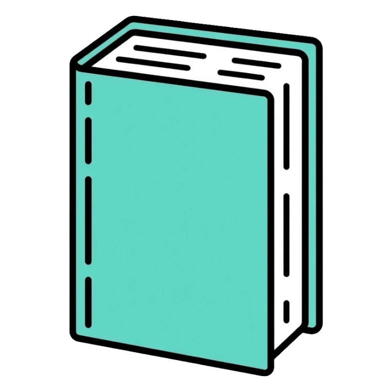 book with 008DA6 teal blue-green color cover sticker