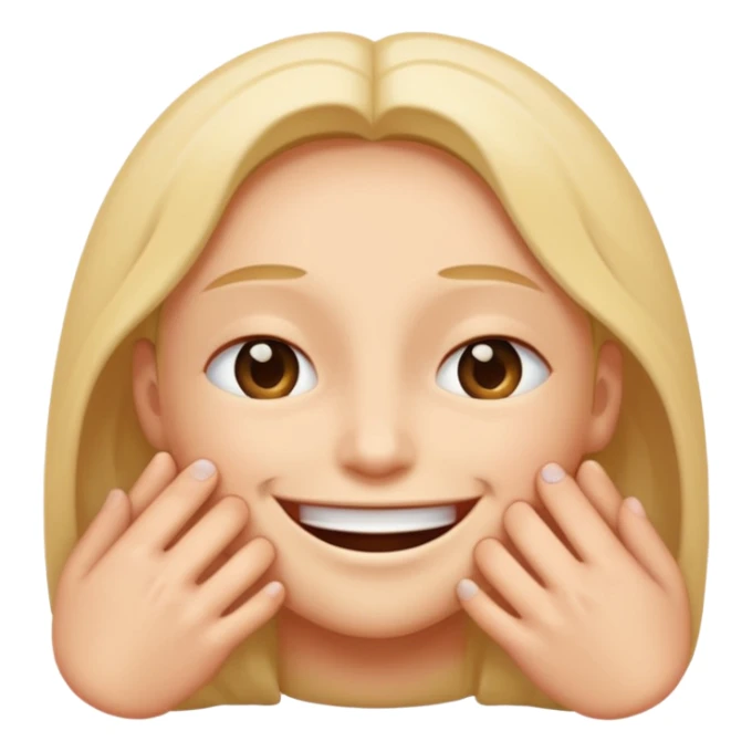 I want an overly excited face that says “I am so excited, I cannot contain. With eyes tightly squeezed closed together and a big grin emoji. With shut  eyes  sticker