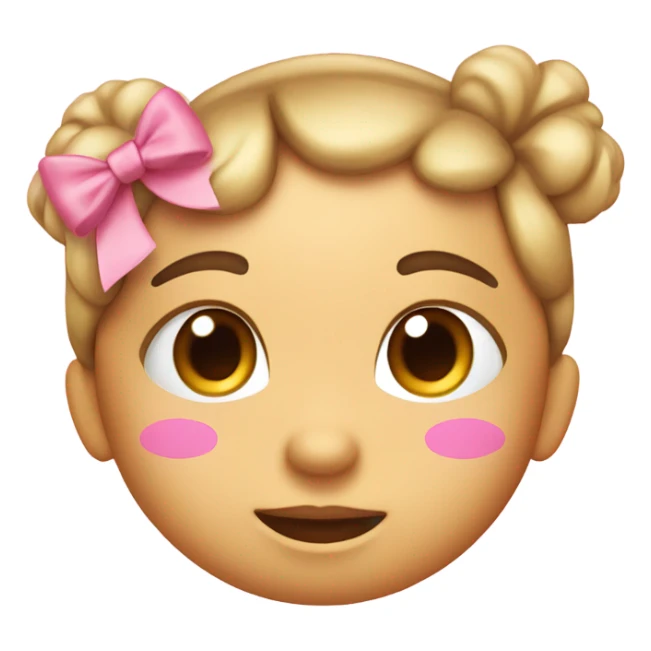 Little pink bows smiley closed eyes heart blush  sticker