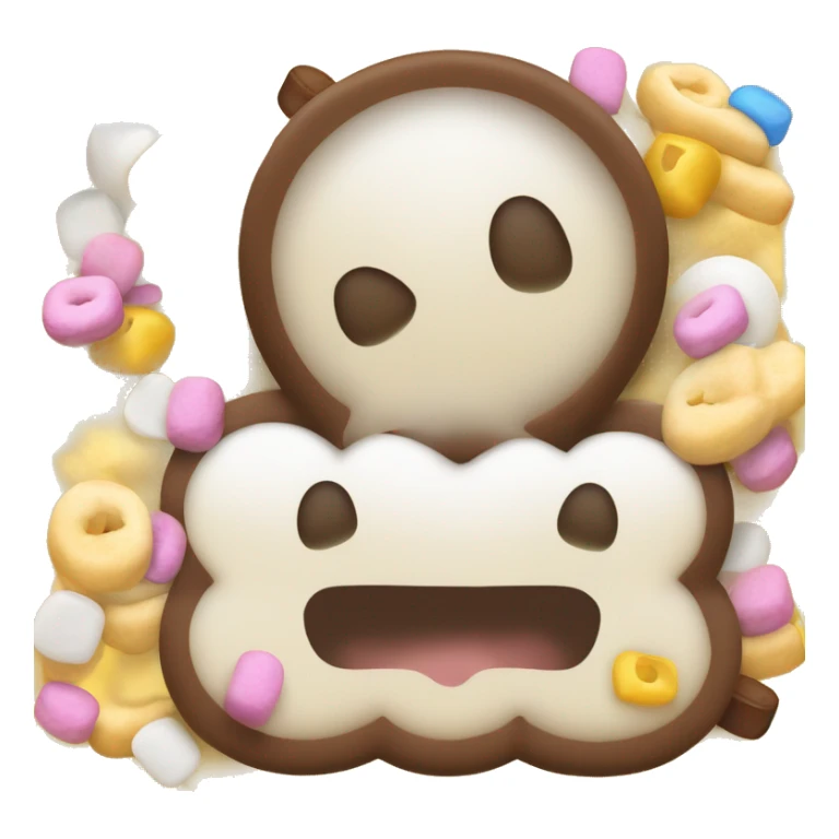 Kakao mit Sahne und Marshmallows mit zwei Händen mit schönen Nägeln und Ringen  sticker