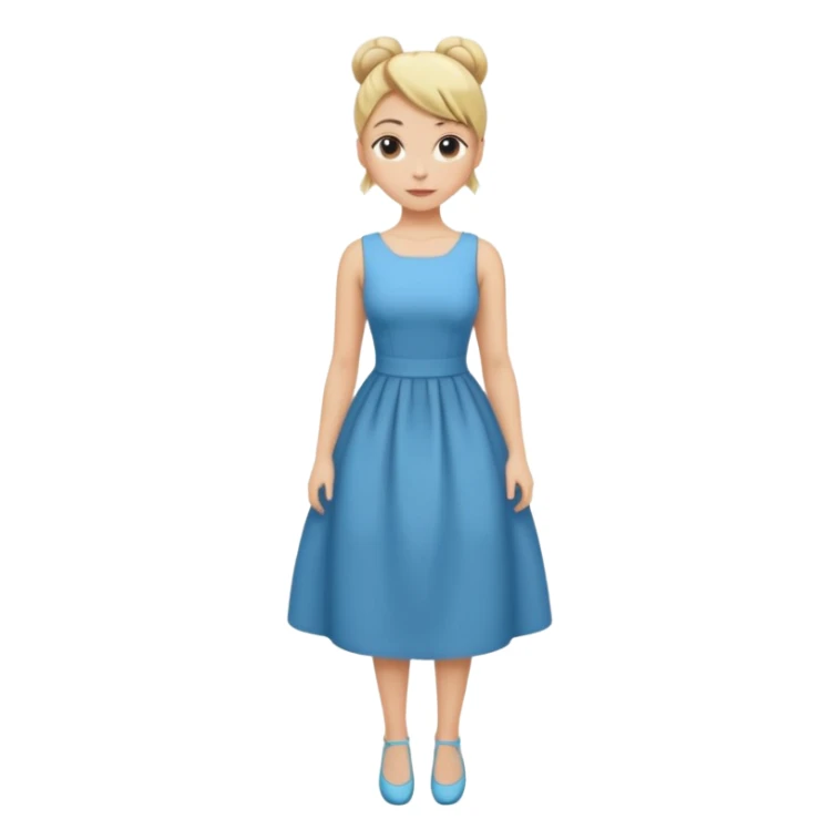  Dominatrix blonde hair in bun full body sticker