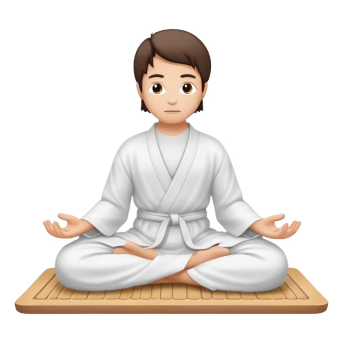 person in meditation pose on a stylized nail board sticker