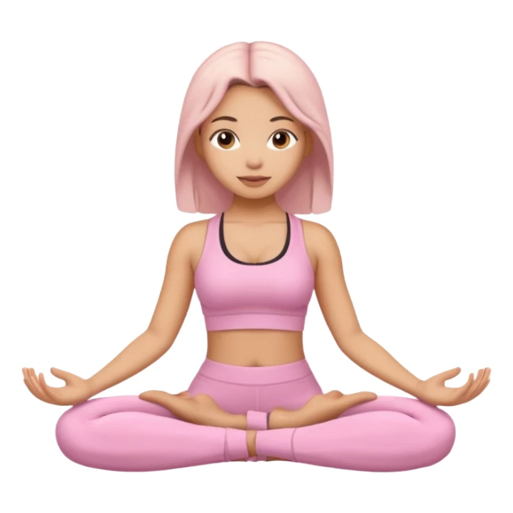 Latina yoga girl light pink clothes  sticker