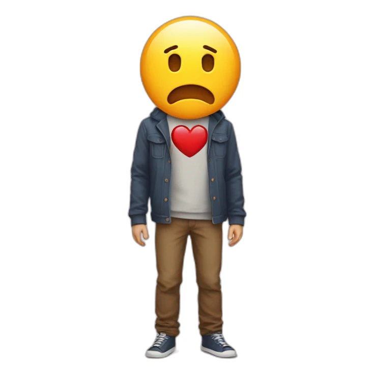 Emoji qui pleure avec des coeur sticker