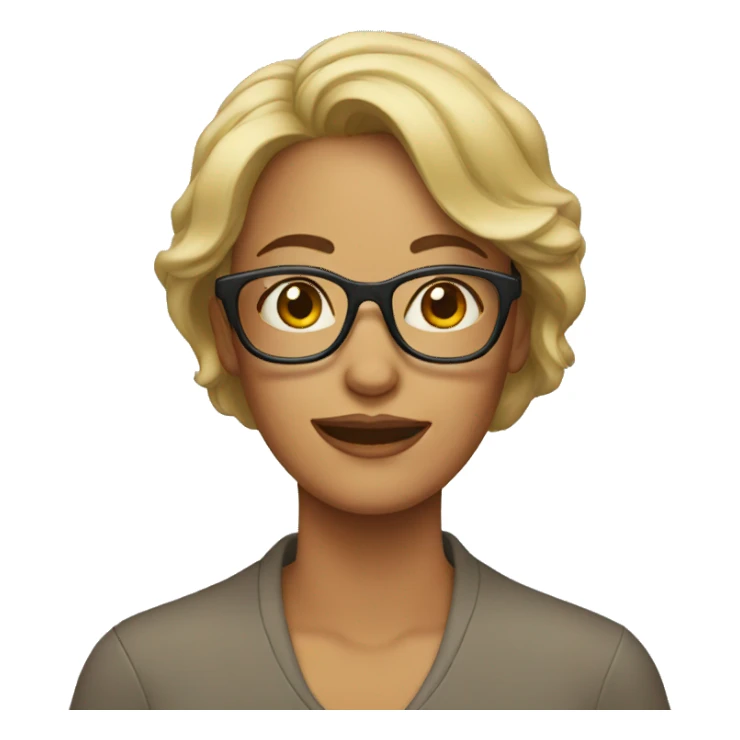 mother with glasses sticker