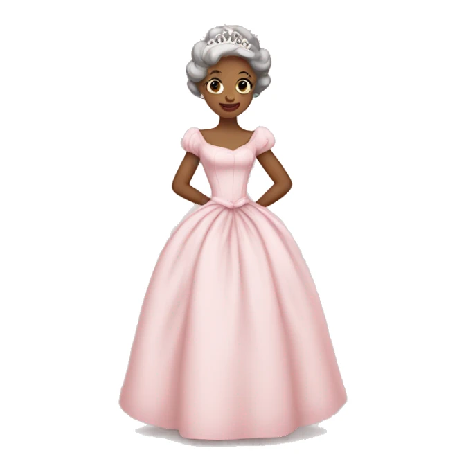 vintage princess with pale pink dress sticker