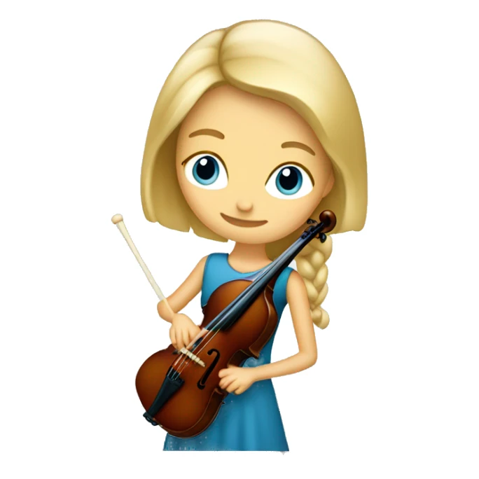 Blonde girl playing bassoon sticker
