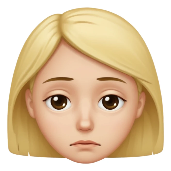 Emoji de cansado y triste con ojeras sticker