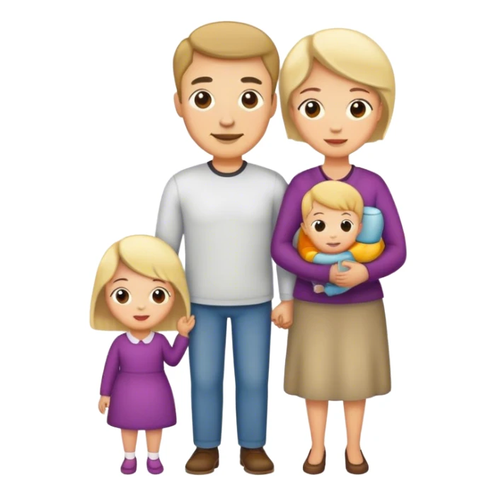 Family, dad, mammy and child sticker