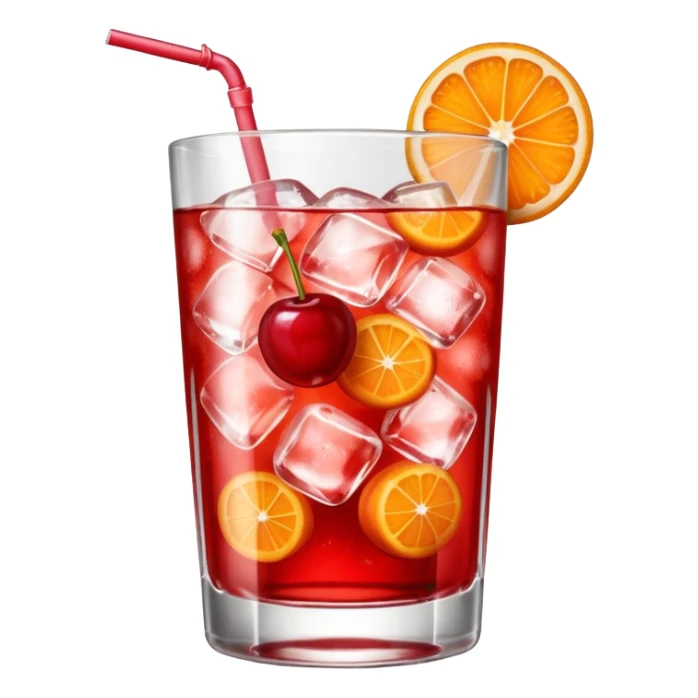 Shirley temple soda on a glass with ice sticker