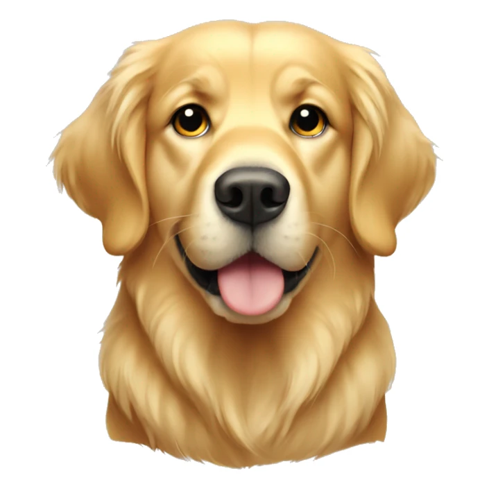 Golden retriever looking at me with a bored expression  sticker