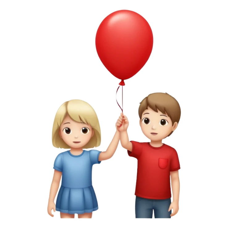 kids letting one ballon go sticker