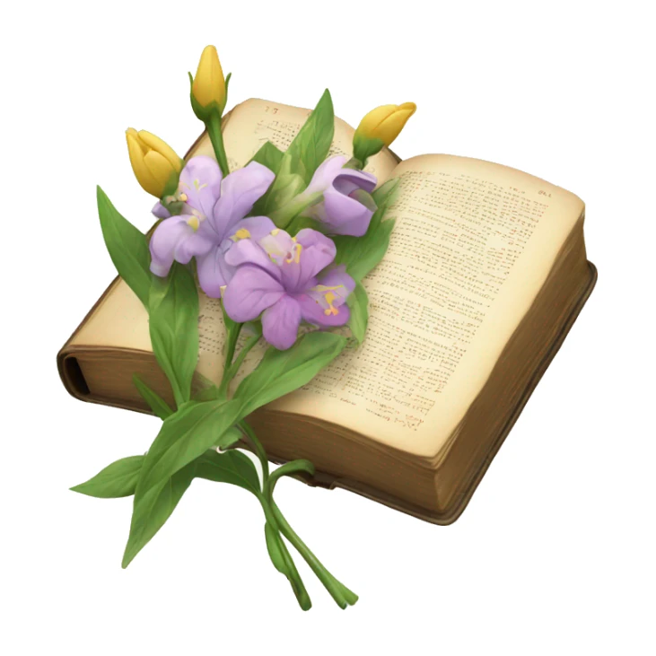 Holy bible with flowers sticker