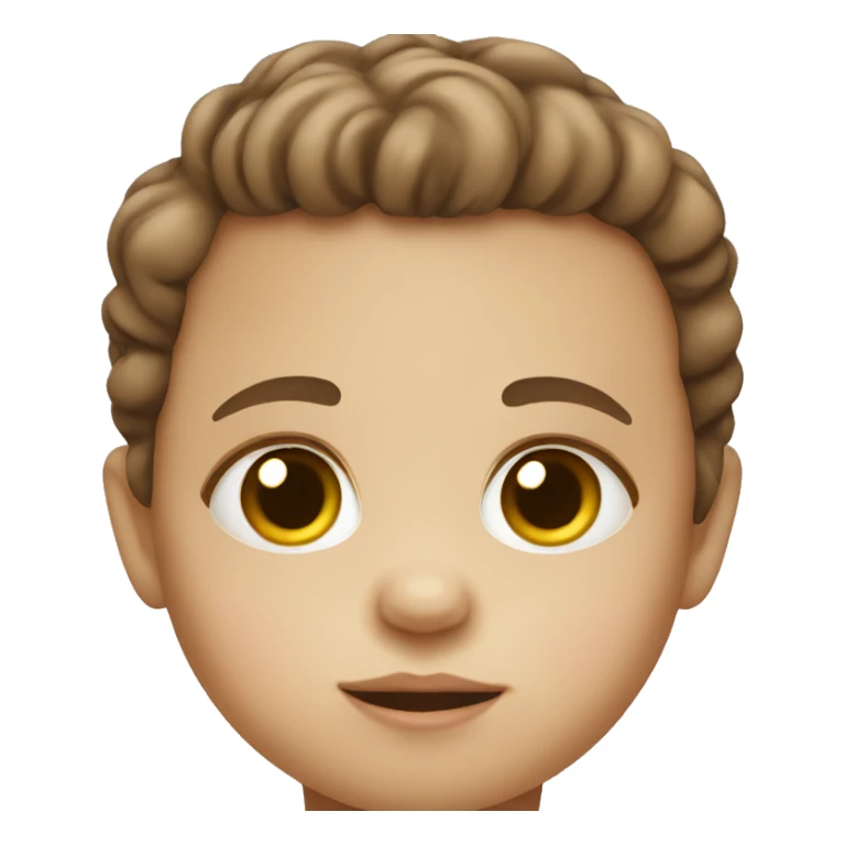 White infant with brown eyes and brown hair sticker