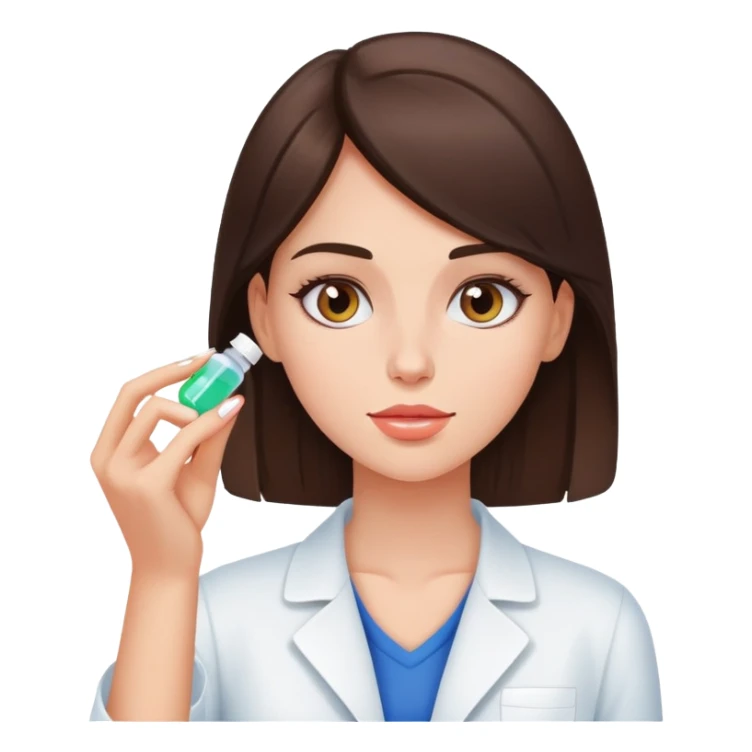 Beautiful fit brunette girl taking pills  sticker